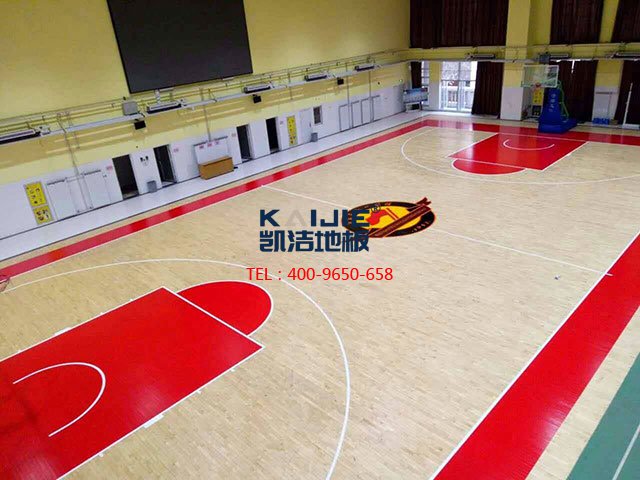 體育館專用運動木地板安裝——凱潔體育木地板