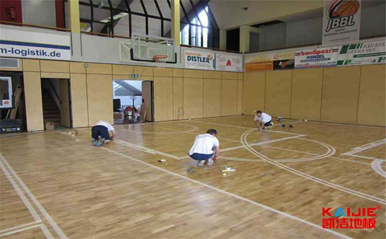 壁球館木地板在籃球場可以用嗎——凱潔地板